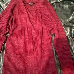 maroon womens cardigan